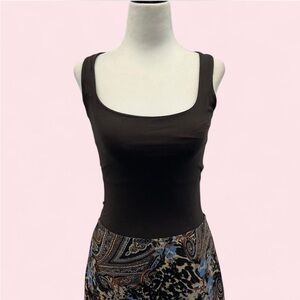 Zara Brown Fitted Tank Top